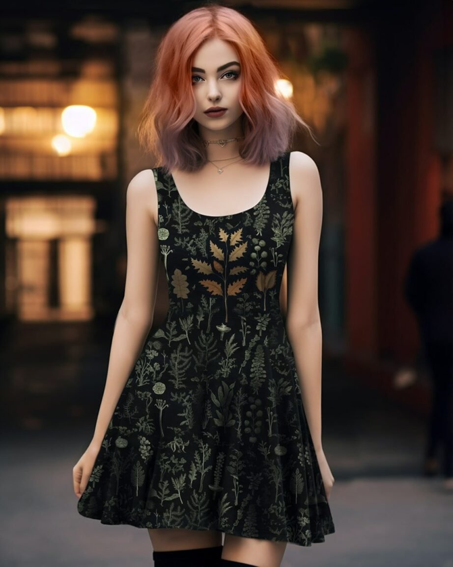 Autumn Skater Dress - Oh My! Dark Academia & Witchy Vibes 🍂✨