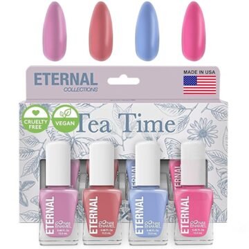 Eternal Nail Polish Set 4 Piece Kit Long Lasting, Quick Dry and Cruelty Free. Made in USA - 0.46 Fluid Ounces Each