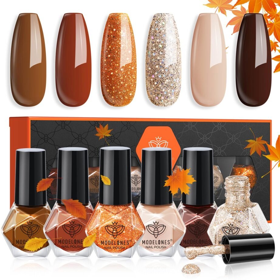 Fall Winter Glitter Nail Polish Set