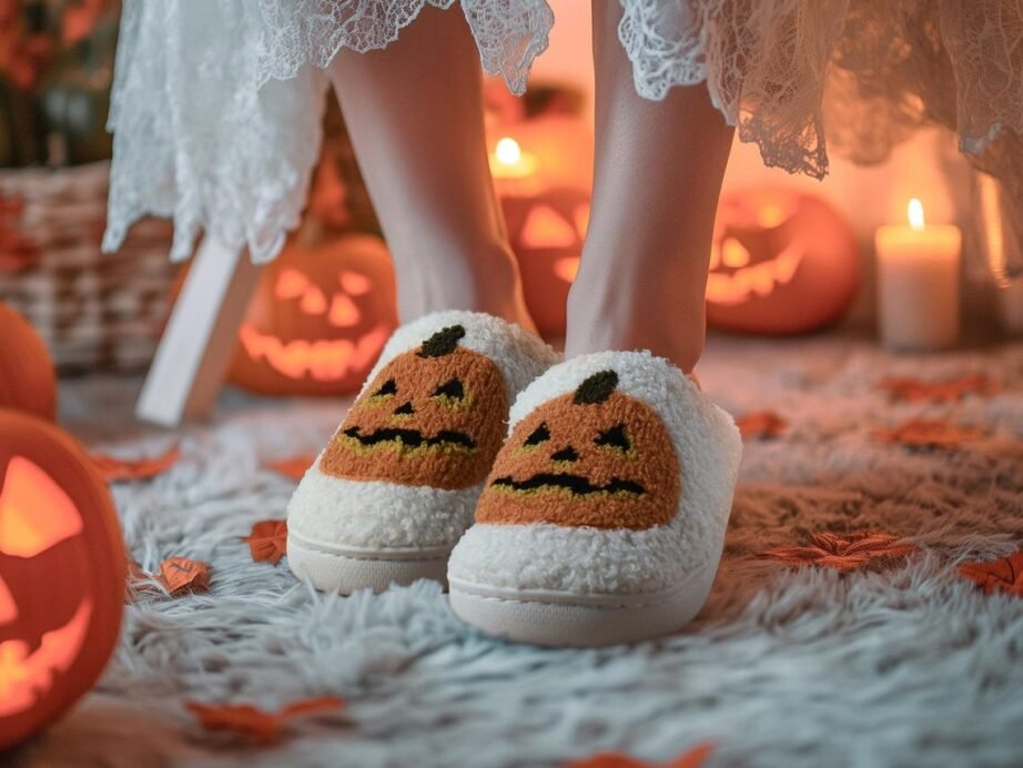 Halloween Pumpkin Slippers - Comfy Cozy