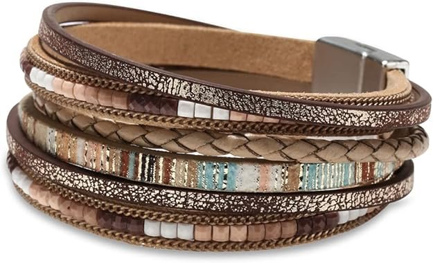 Leather Wrap Boho Bracelets