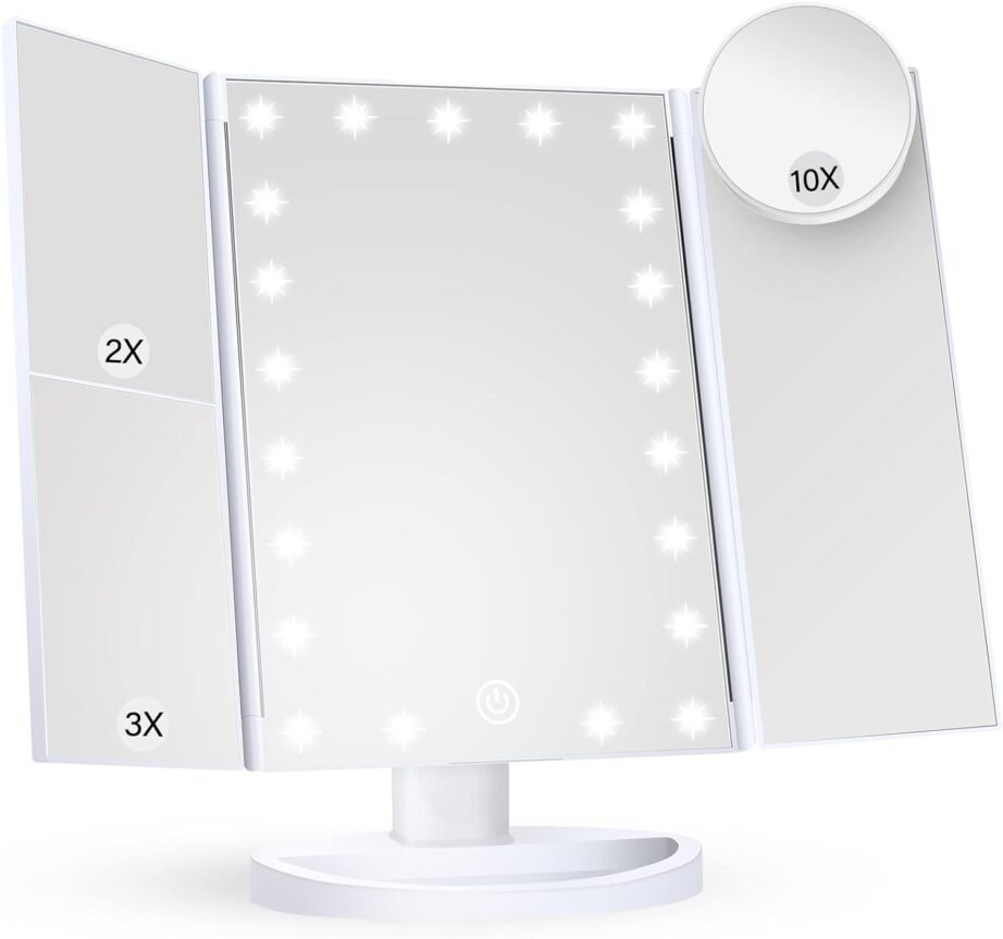 Makeup Mirror with Lights – Magnifying Power & Style