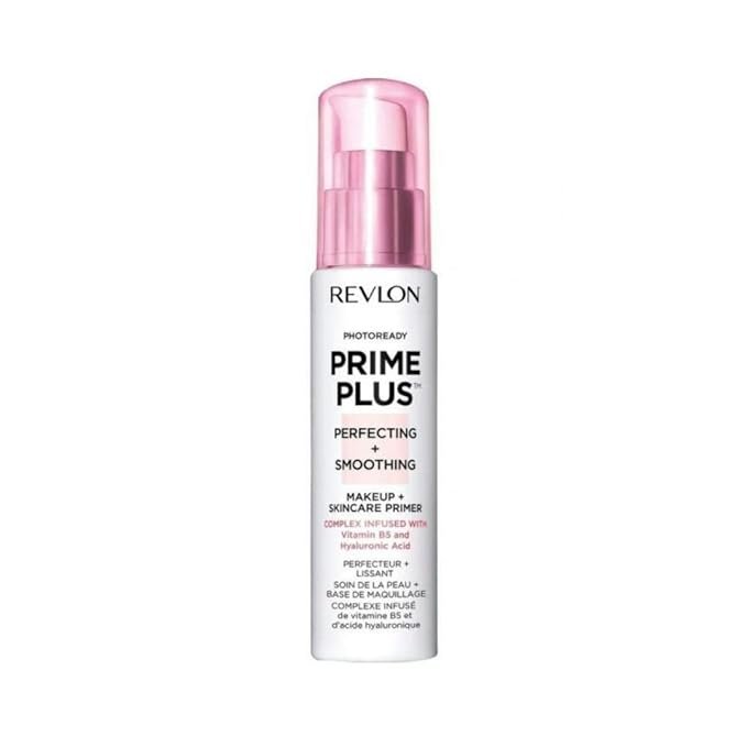 Revlon Face Primer, PhotoReady Prime Plus Face Makeup for All Skin Types, Blurs & Fills in Fine Lines, Infused with Vitamin B5 and Hyaluronic Acid, Perfecting & Smoothing, 1 Oz