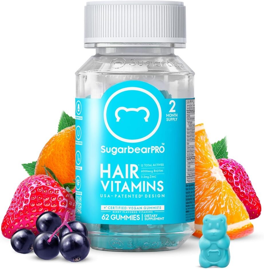 SugarbearPRO Hair Vitamins Extra Strength 6000mcg Biotin 🍬💇‍♀️