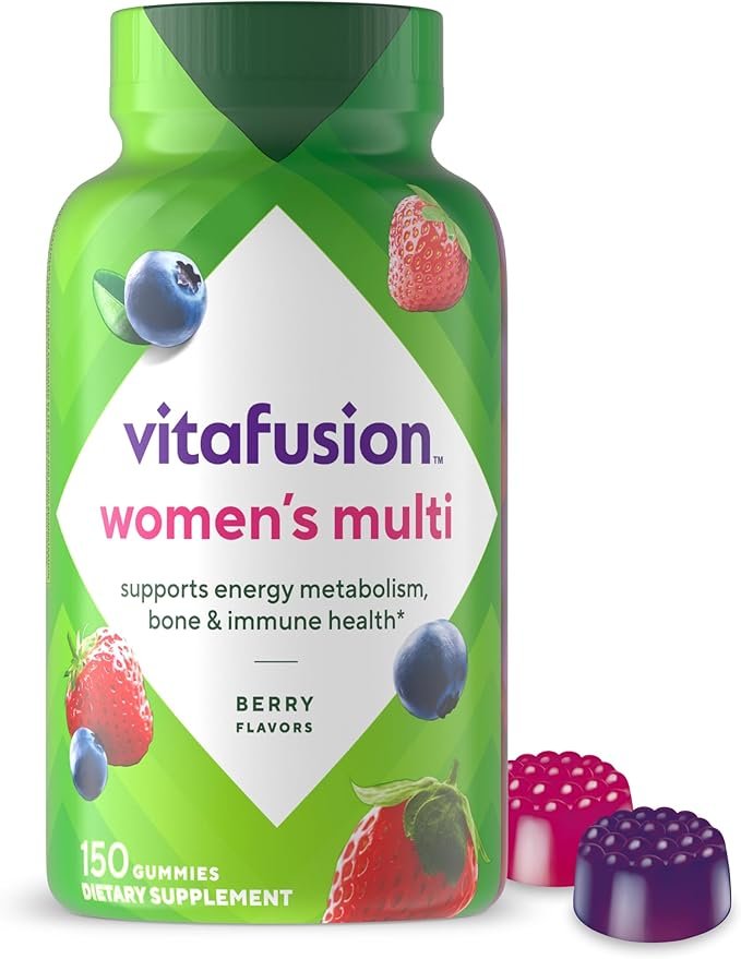 Vitafusion Womens Multivitamin Gummies, Berry Flavored Daily Vitamins for Women With Vitamins A, C, D, E, B-6 and B-12, America’s Number 1 Gummy Vitamin Brand, 75 Days Supply, 150 Count